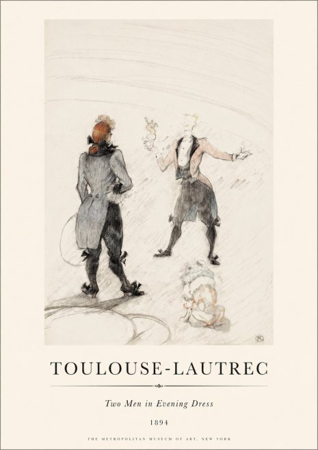 Toulouse-Lautrec Two Men in Evening Dress No1 - Plakát
