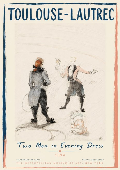 Toulouse-Lautrec Two Men in Evening Dress No3 - Plakát