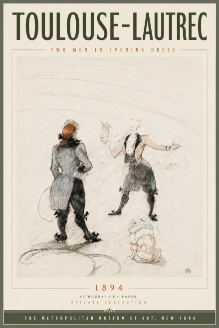 Toulouse-Lautrec Two Men in Evening Dress No5 - Plakát