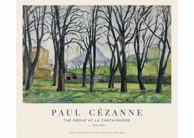 Paul Cézanne The Grove at La Châtaignière No1 - Plakát