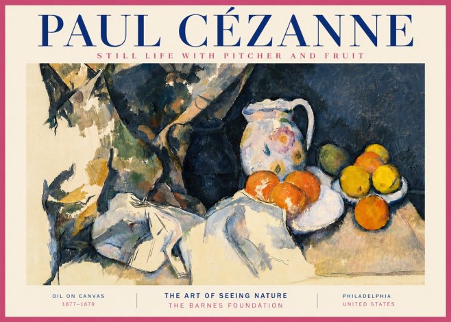 Paul Cézanne Still Life with Pitcher and Fruit No5 - Plakát