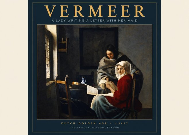 Vermeer A Lady Writing a Letter with Her Maid I No2 - Plakát
