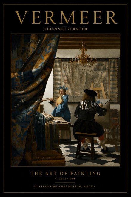 Vermeer The Art of Painting No3 - Plakát