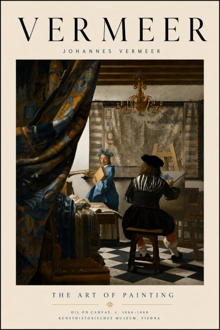 Vermeer The Art of Painting No6 - Plakát