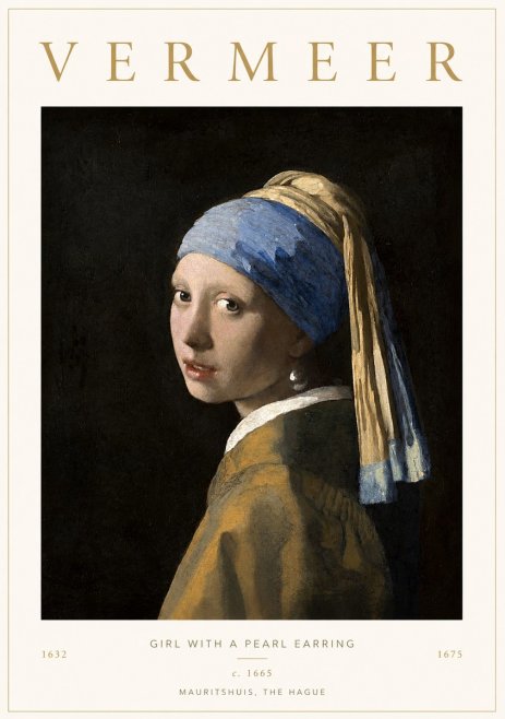 Vermeer Girl with a Pearl Earring II No2 - Plakát