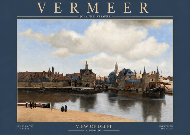 Vermeer View of Delft No3 - Plakát