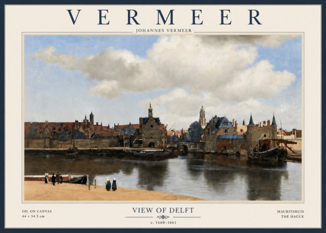 Vermeer View of Delft No4 - Plakát