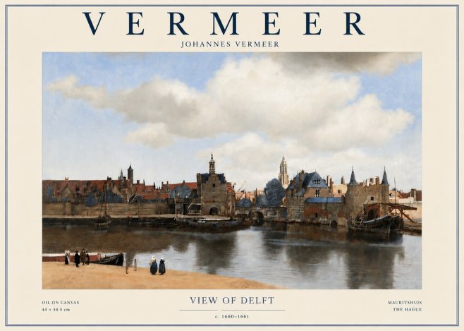 Vermeer View of Delft No6 - Plakát