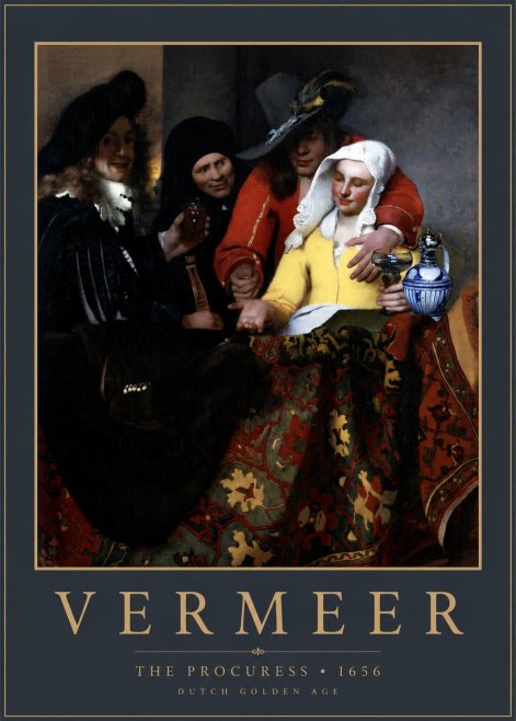Vermeer The Procuress No2 - Plakát