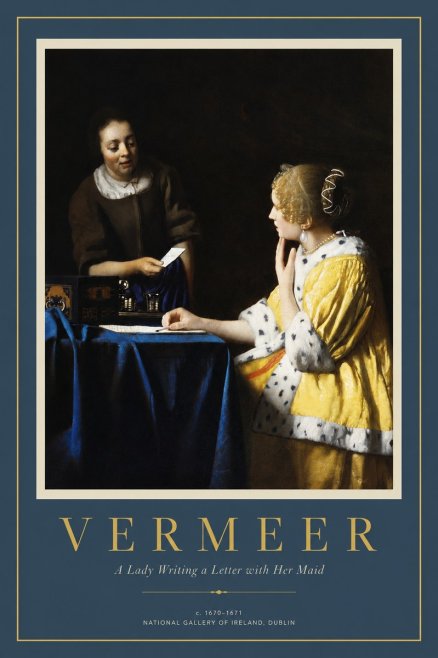 Vermeer A Lady Writing a Letter with Her Maid II No2 - Plakát