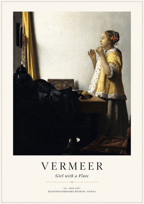 Vermeer Girl with a Flute No1 - Plakát