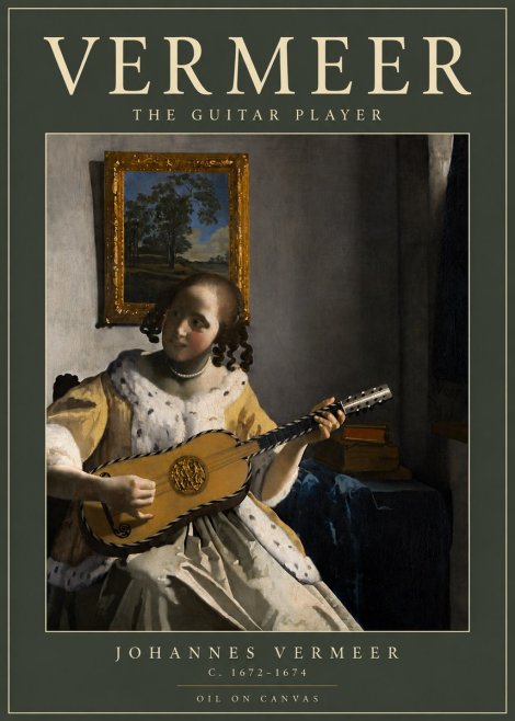 Vermeer The Guitar Player No6 - Plakát