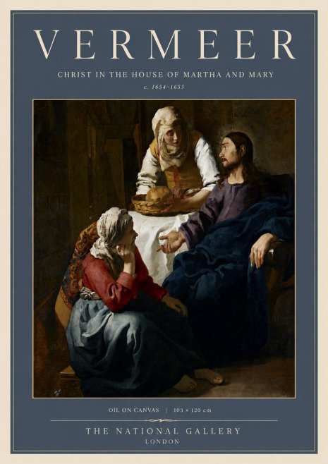 Vermeer Christ in the House of Martha and Mary No5 - Plakát