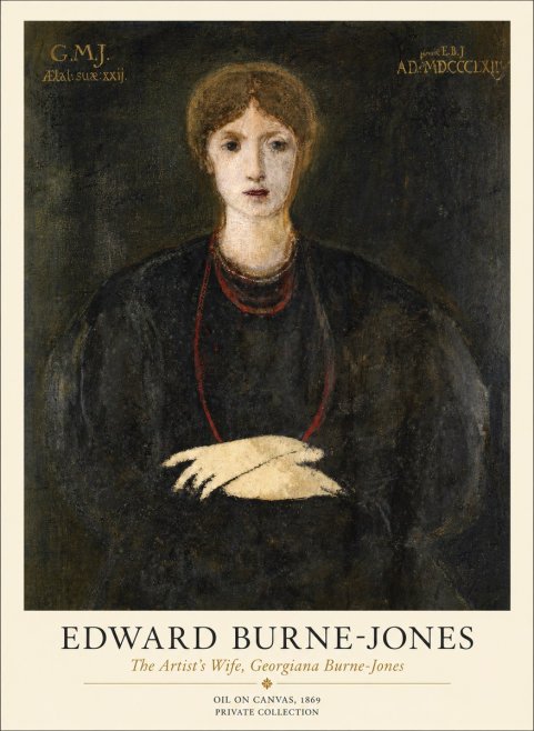 Edward Burne-Jones The Artist's Wife, Georgiana Burne-jones No1 - Plakát