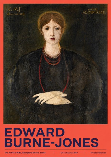 Edward Burne-Jones The Artist's Wife, Georgiana Burne-jones No2 - Plakát