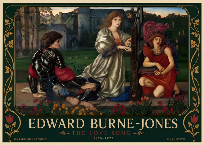 Edward Burne-Jones The Love Song No5 - Plakát