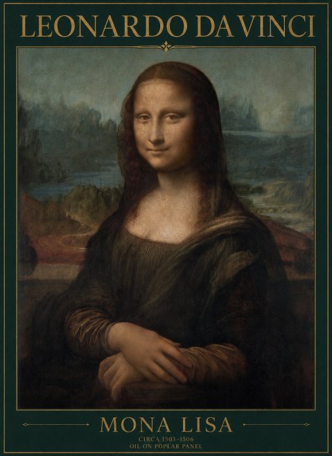 Leonardo da Vinci Mona Lisa No1 - Plakát