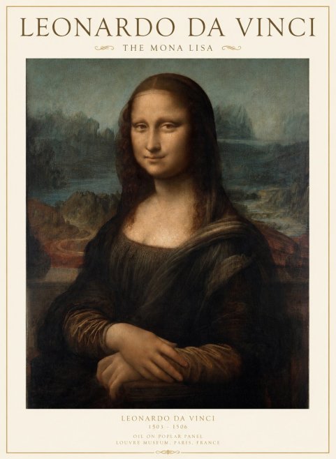 Leonardo da Vinci The Mona Lisa No1 - Plakát