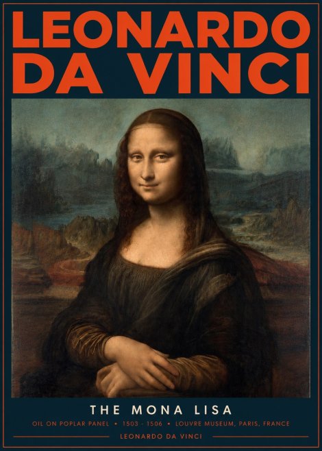 Leonardo da Vinci The Mona Lisa No2 - Plakát