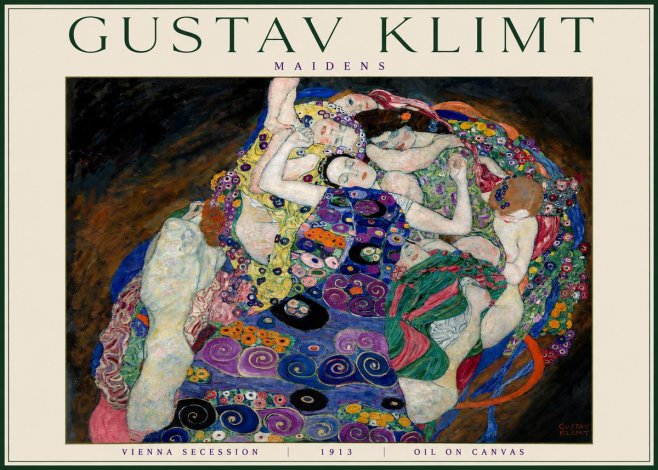 Klimt Maidens No4 - Plakát