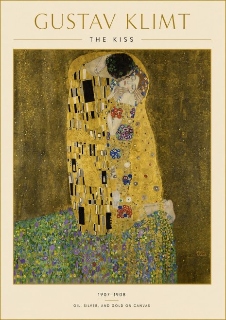 Klimt The Kiss No3 - Plakát