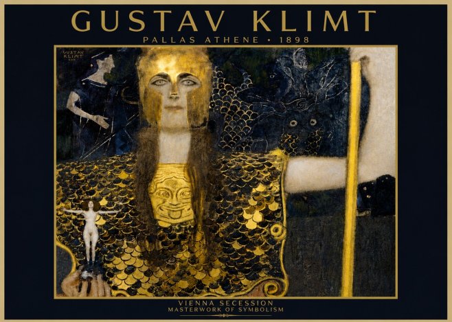 Klimt Pallas Athene No4 - Plakát