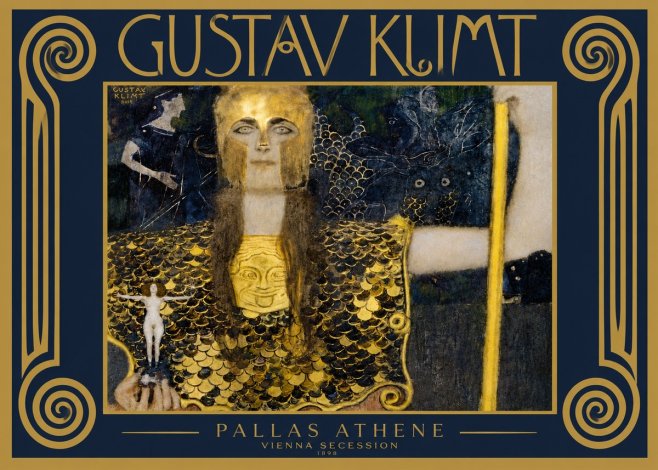 Klimt Pallas Athene No5 - Plakát