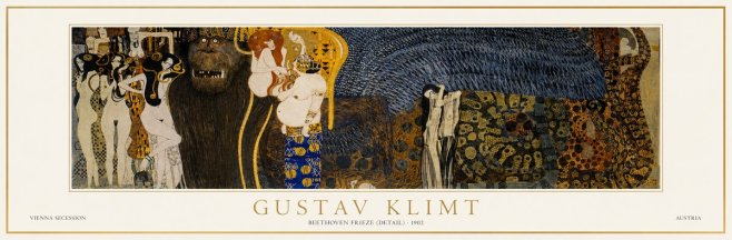 Klimt Beethoven Frieze (Detail) No1 - Plakát