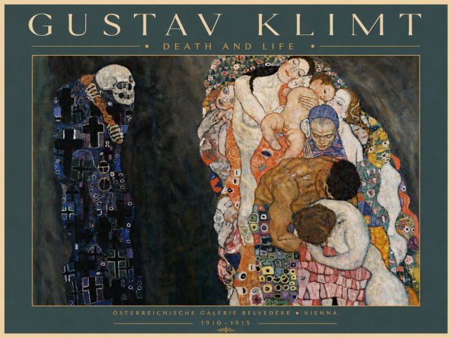 Klimt Death and Life No6 - Plakát