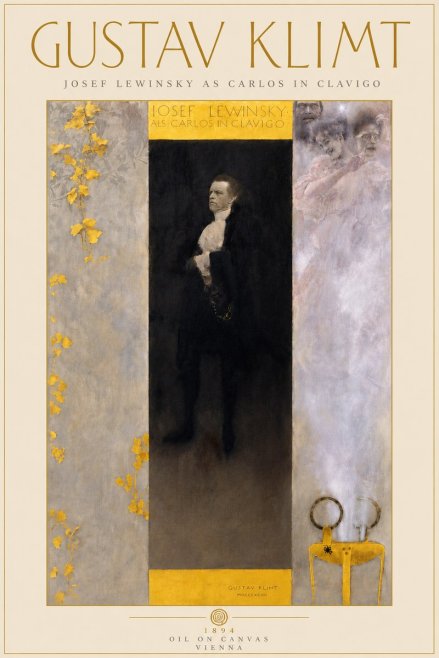 Klimt Josef Lewinsky as Carlos in Clavigo No6 - Plakát