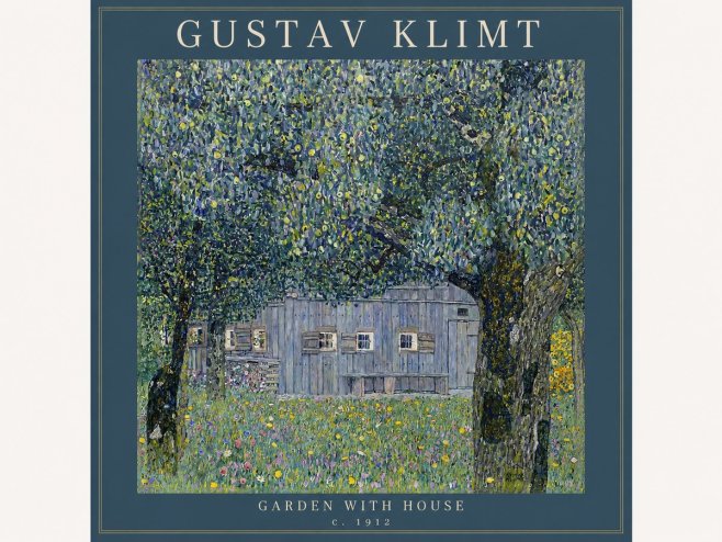 Klimt Garden with House No2 - Plakát
