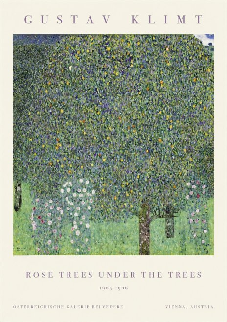 Klimt Rose Trees Under the Trees No1 - Plakát