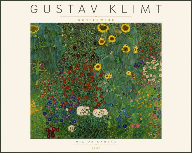 Klimt Sunflowers No4 - Plakát
