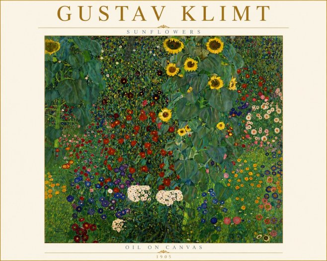 Klimt Sunflowers No6 - Plakát