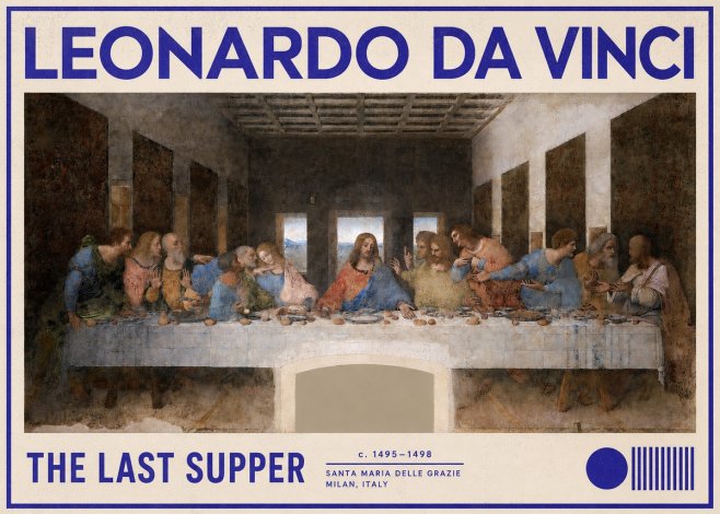 Leonardo da Vinci The Last Supper No2 - Plakát