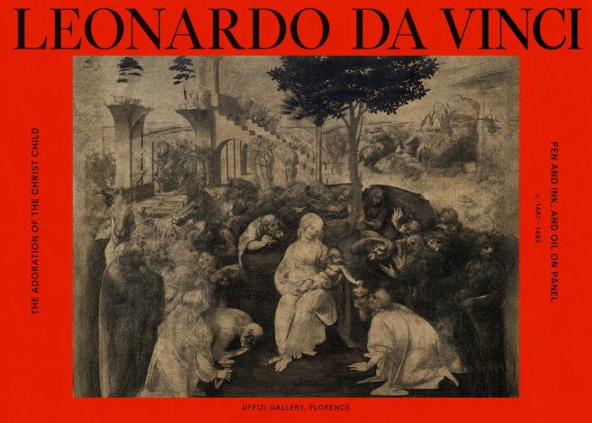 Leonardo da Vinci The Adoration of the Magi No6 - Plakát