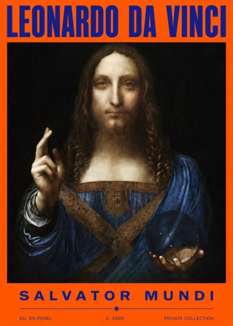 Leonardo da Vinci Salvator Mundi No2 - Plakát