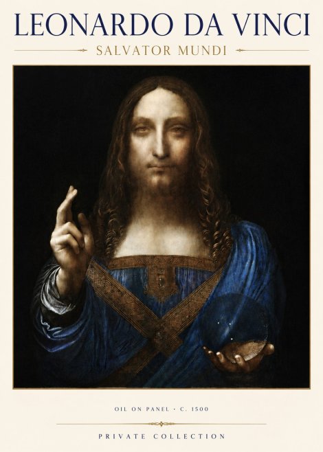 Leonardo da Vinci Salvator Mundi No3 - Plakát