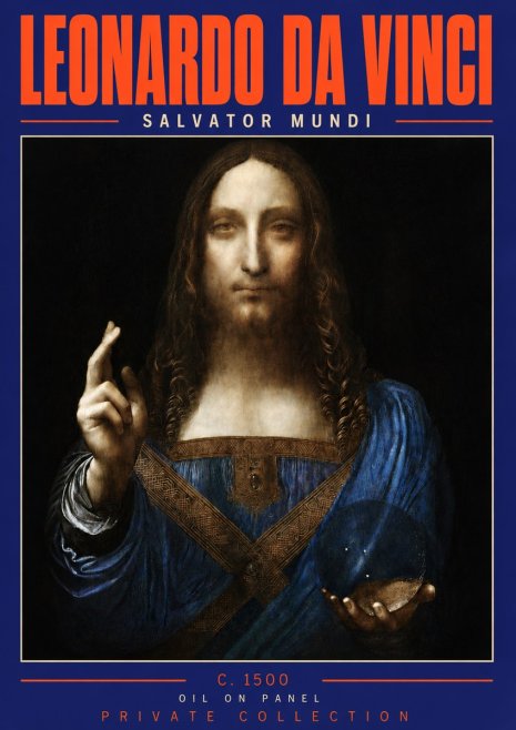 Leonardo da Vinci Salvator Mundi No4 - Plakát
