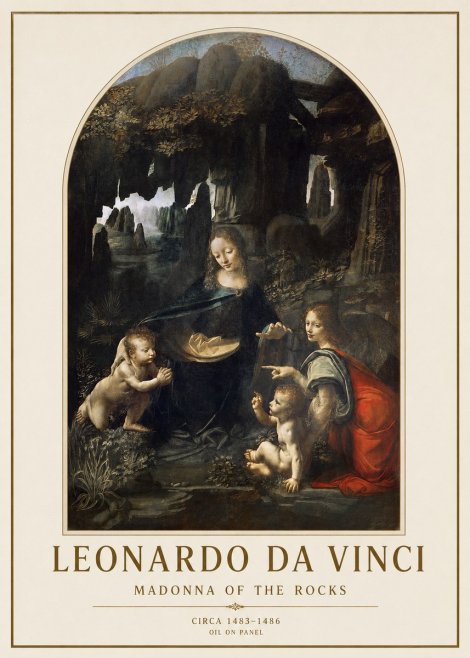 Leonardo da Vinci Madonna of the Rocks No1 - Plakát