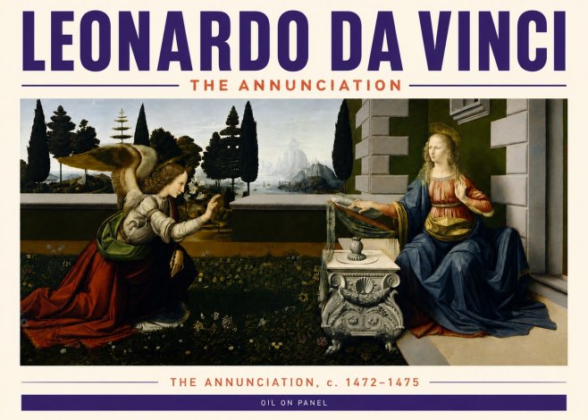 Leonardo da Vinci The Annunciation No4 - Plakát