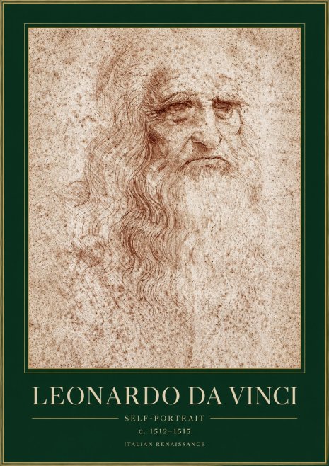 Leonardo da Vinci Self-portrait I No3 - Plakát