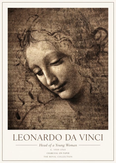 Leonardo da Vinci Head of a Young Woman II No1 - Plakát