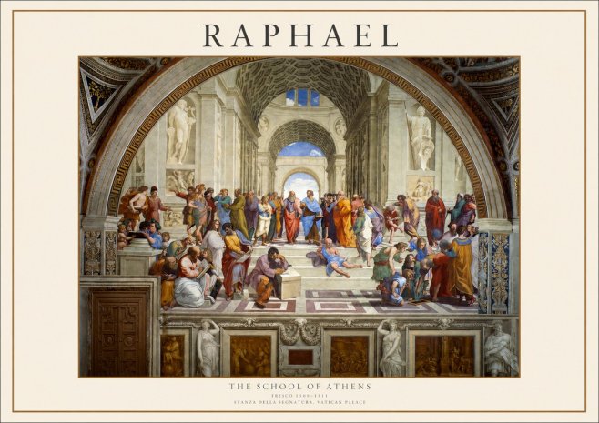 Raphael The School of Athens No1 - Plakát