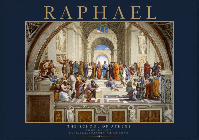 Raphael The School of Athens No2 - Plakát