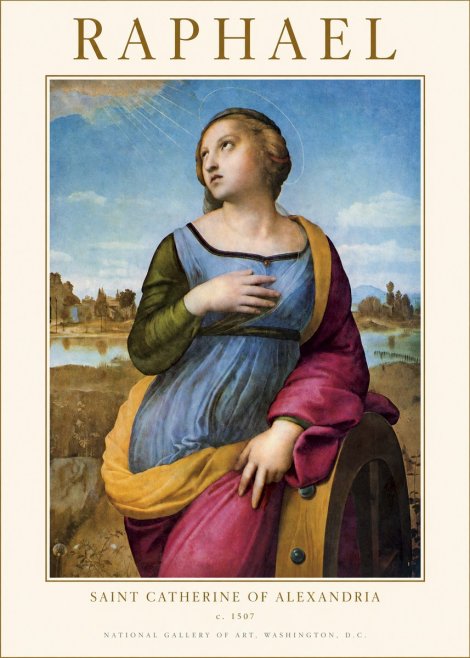 Raphael Saint Catherine of Alexandria No1 - Plakát