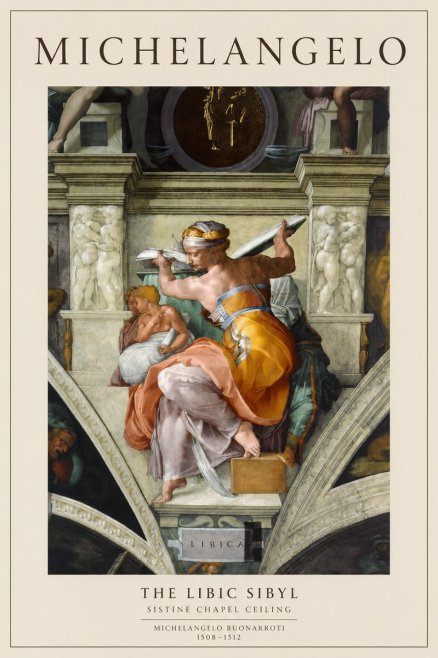 Michelangelo The Libic Sibyl No1 - Plakát