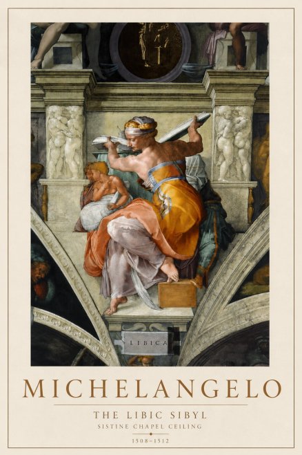 Michelangelo The Libic Sibyl No2 - Plakát