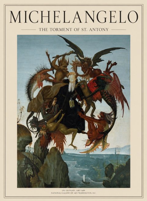 Michelangelo The Torment of St. Antony No1 - Plakát