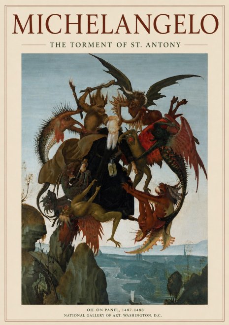 Michelangelo The Torment of St. Antony No3 - Plakát